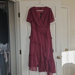 Lulu's plum or burgundy midaxi dress